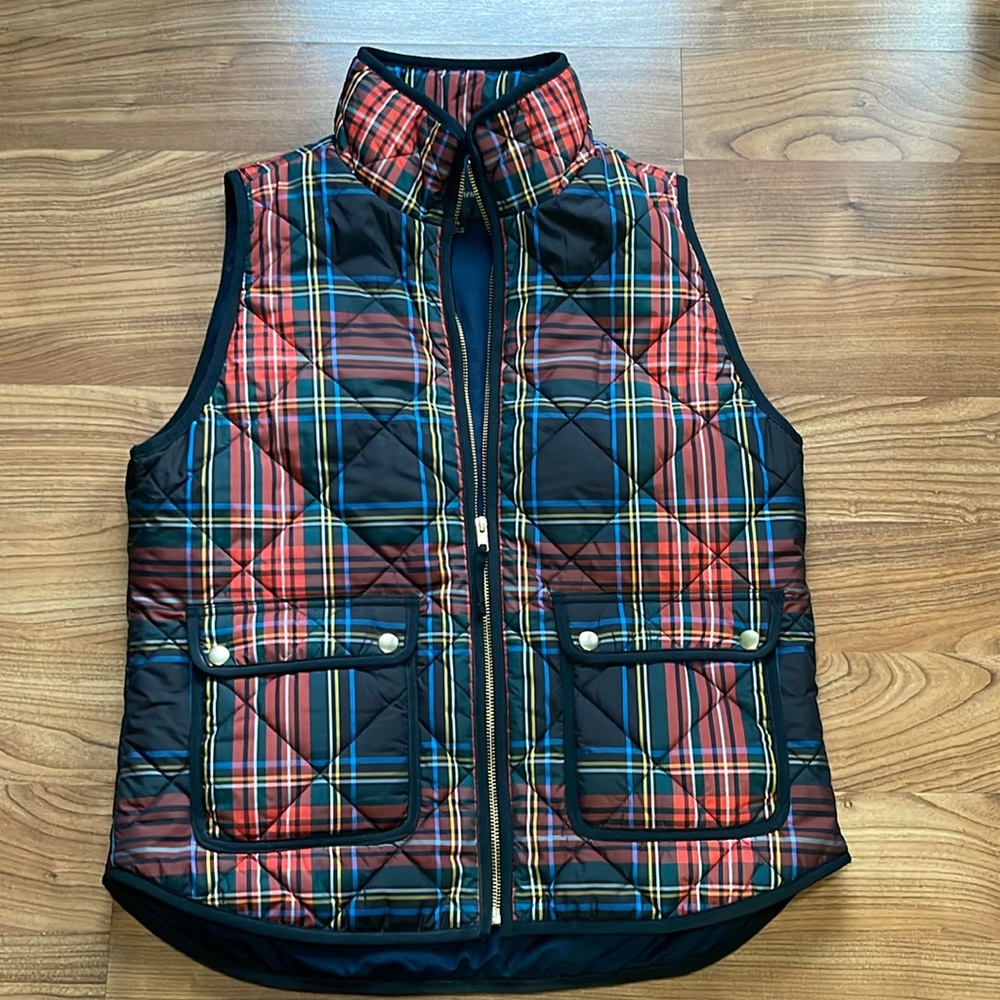 J crew tartan vest